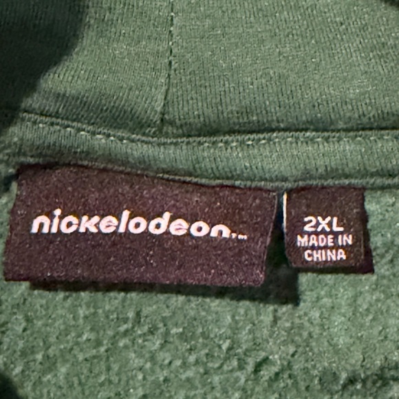 Spongebob Squarepants Hoodie Mens Green W/Sleeve Hit Green Mens XXL - Picture 4 of 9